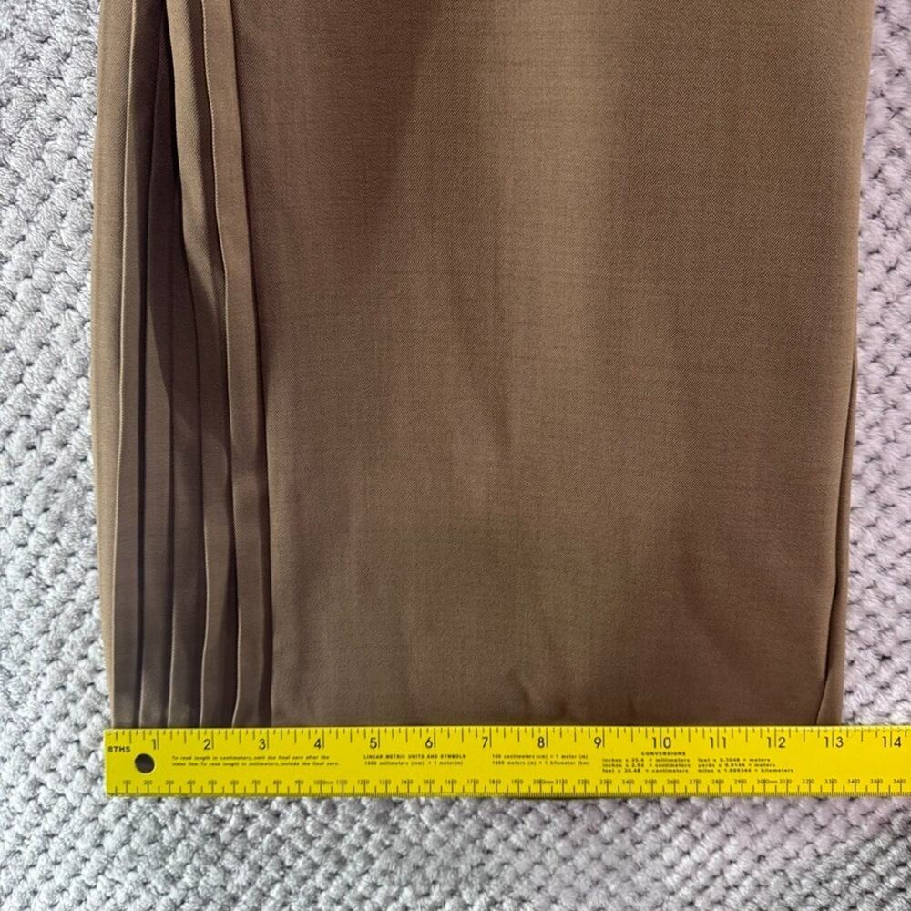 Commense Pants Womens S Brown High Rise Wide Leg Palazzo Pleaded Side Career New - Picture 13 of 15